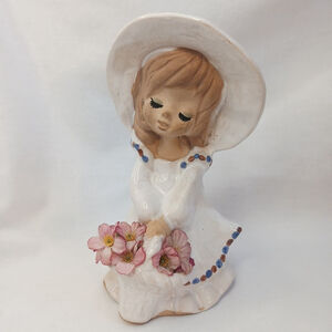 Vintage UCTCI Japan Ceramic Girl Figurine